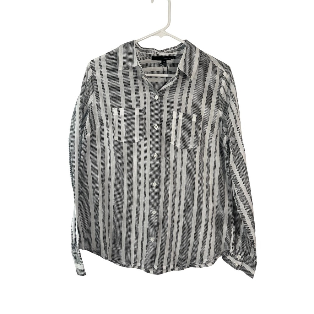 Harve Benard NWT Women's Long Sleeve Button Up Shirt Blouse‎ M Retails $69